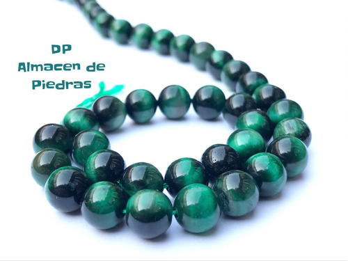 Perlas De Piedra Natural Ojo De Tigre Verde 10mm