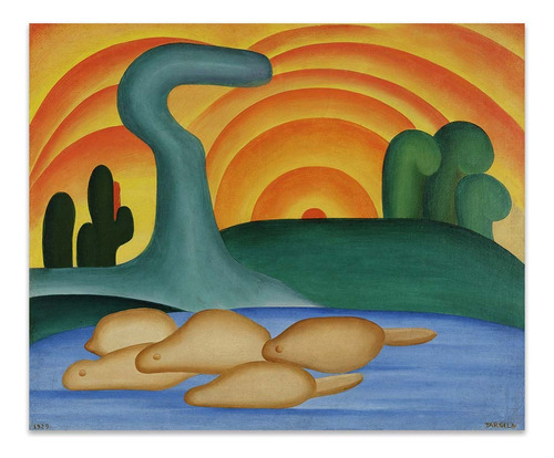 Cuadro Canvas Sol Poniente Tarsila Do Amaral 54x65 M Y C