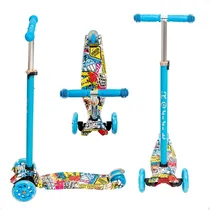 Comprar Monopatin Infantil 4 Ruedas Luces Led Graffiti + Regalo Auto