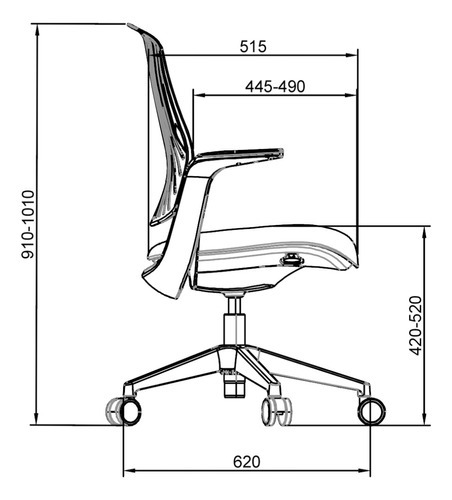 Silla Ejecutiva Ergonómica De Escritorio Ferrini Oficina F3 Color Verde Material del tapizado Malla