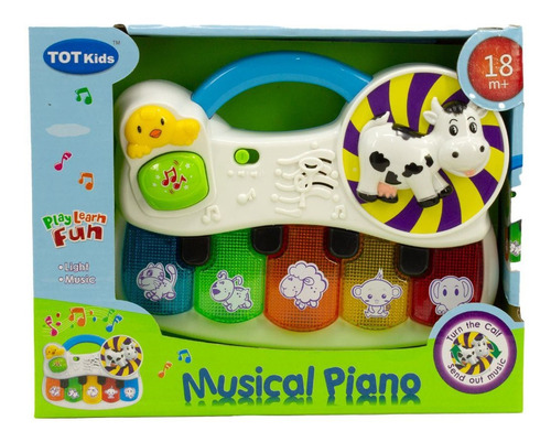 Imagen 2 de 6 de Piano Musical Juego Didactico Actividades Con Luz Y Sonido
