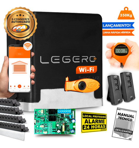 Kit Motor De Portão Ppa Dz Home Wifi 4m Crem Abre Via App