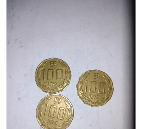2 Monedas 100 Escudos 1974 - 1975 Chile