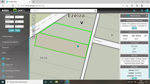 Venta Lote Terreno Chacras Canning 3278 M2 Totales