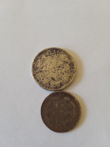 Moneda 2-1/2 Centavos  Y 1 Centavo De 1876 