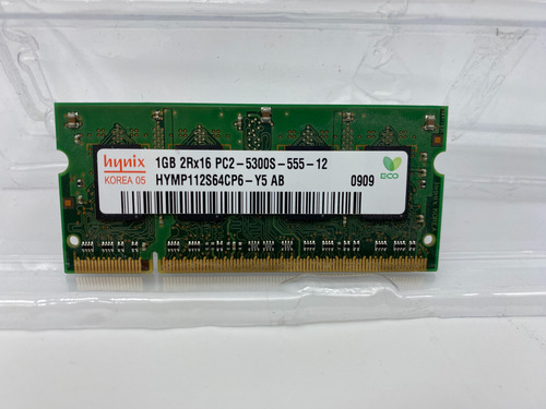 Memoria Ram Hynix 1gb Ddr2 Pc2-5300s Hymp112s64cp6-y5 Ab... (Usado)