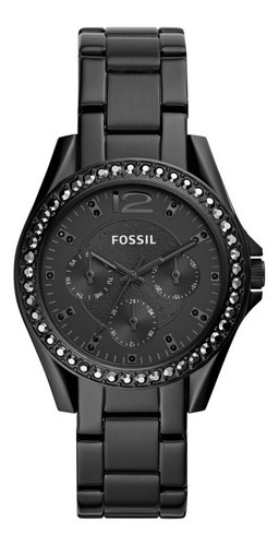 Fossil Reloj Análogo Mujer Es4519 Color de la correa Negro Color del fondo Negro