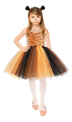 Animal World - Vestido Para Niños Con Diseño De Vaca Y Tigre