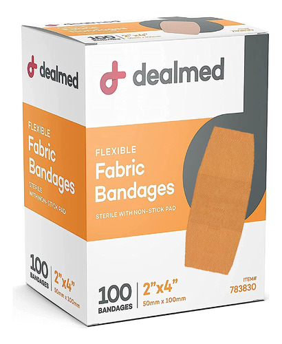 Dealmed Vendajes Adhesivos Flexibles De Tela Con Almohadilla