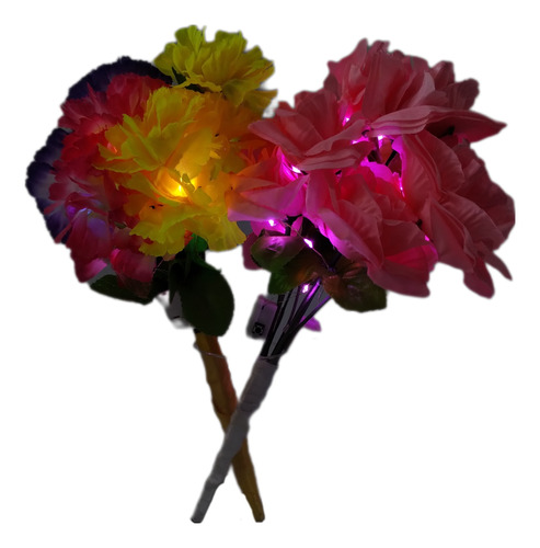 Ramo De Flores Artificial Luminoso Led Cotillon