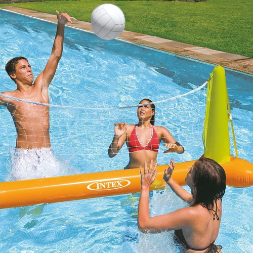 Juego Inflable Flotante De Voleibol Para Alberca Pool Index