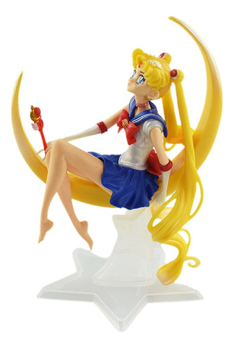 Muñeca Serena De Sailor Moon Con Base Lunar Adorno De Cumple