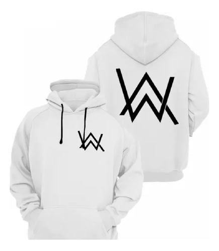 Buzo Canguro Alan Walker Friza Blanco Unisex