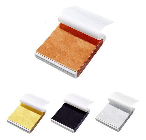 Hojas De Papel De Aluminio De Cobre, Plata Y Oro De Imitació