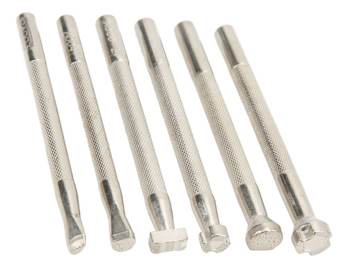 Herramientas De Estampado De Cuero De Acero Inox. 6 Uds.