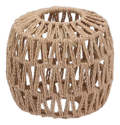 Lámpara Colgante De Mimbre Y Ratán De Estilo Retro A*gift, 3