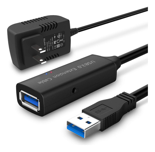 Rshtech Cable De Extensin Activo Usb 3.0 De 32 Pies Con Adap