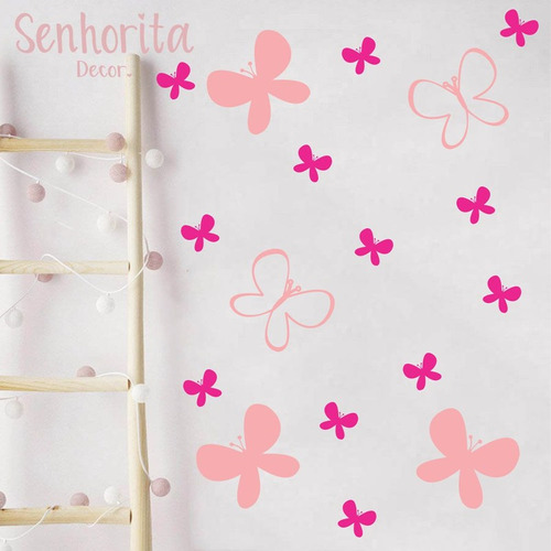 Adesivo Decorativo Quarto De Menina Kit Borboletinhas Variad