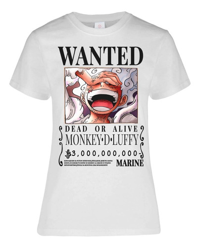 Blusa Cartel Wanted Monkey D Luffy One Piece 2022