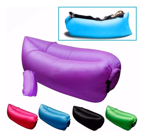 Colchon Inflable Sillon Sofa Airbag Lazy Bag Facil De Inflar