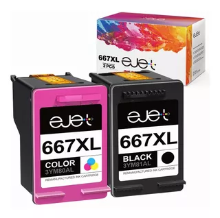 2 Cartuchos De Tinta Genéricos Para Hp 667 667xl Deskjet 237