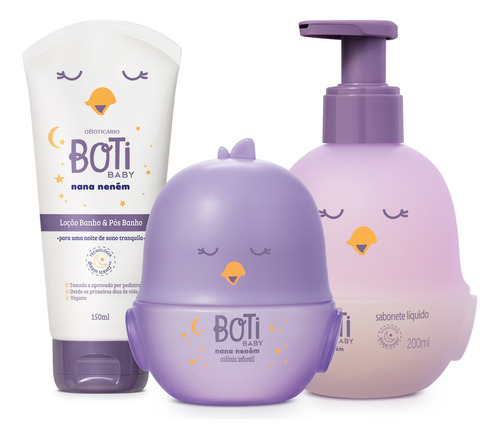 Kit Boti Baby Nana Neném (3 Produtos) Cor Lavanda