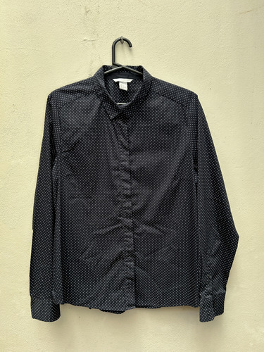 Camisa A Lunares Elastizada - H&m - Talle Eur46 (Usado)