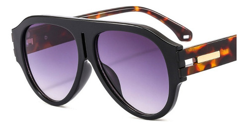 Gafas De Sol Casuales Uv400 Vintage Con Montura Grande Para