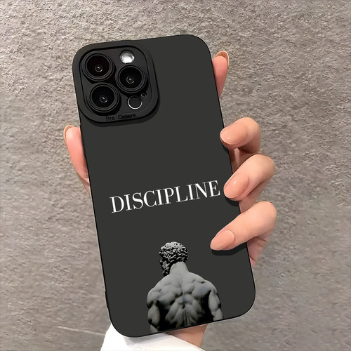Funda De Teléfono Delgada Para iPhone 14 Pro Max Discipline Art Aesthetic De Silicona A Prueba De Golpes Para iPhone 16 Pro Max