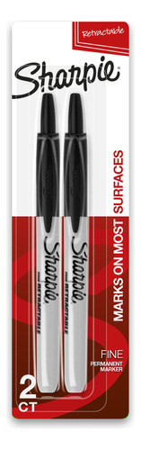 Marcadores Permanentes Retráctiles De Sharpie, Punto Fino, N