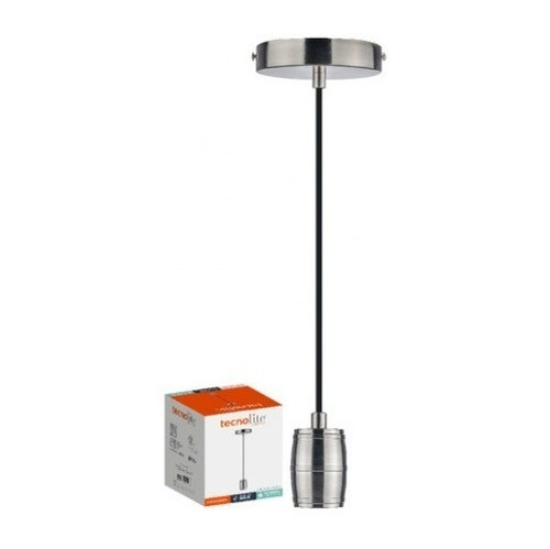 Imagen 2 de 3 de Portalámpara Decorativo Color Satín Base E27 Tecnolite