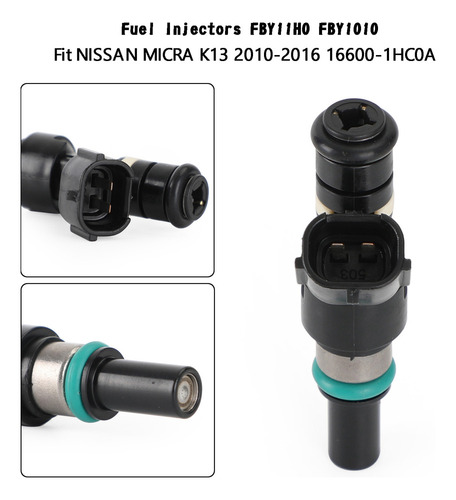 4 Inyectores De Combustible Fby11h0 Fby1010 Para Nissan Micr