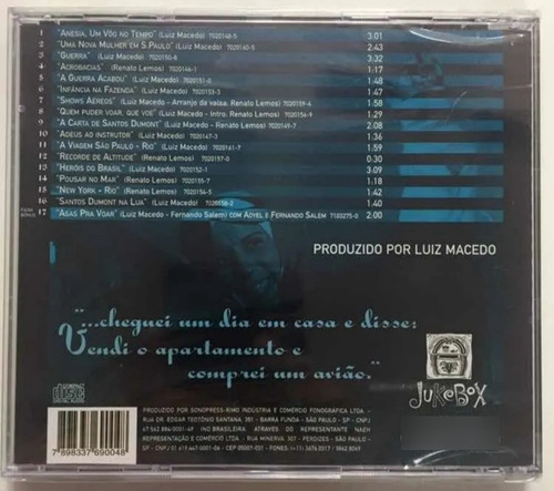 Cd - Anesia - Um Vôo No Tempo- ( Trilha Sonora Do Filme )