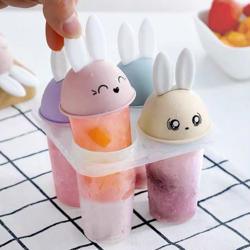 Imagen 1 de 3 de Molde De Helados Conejitos Ice Box - 4 Paletas