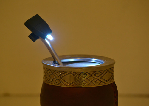 Luminara Luz Matera Linterna Para Mate Luz Mate Incluye Pila Negro Luminara