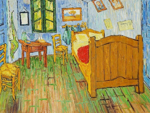 Cuadro   El Dormitorio De Arles   - Van Gogh 40 X 50