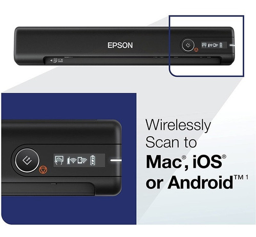 Imagen 5 de 8 de Escáner Inalámbrico Epson Workforce Es-60w Portátil Wifi Usb