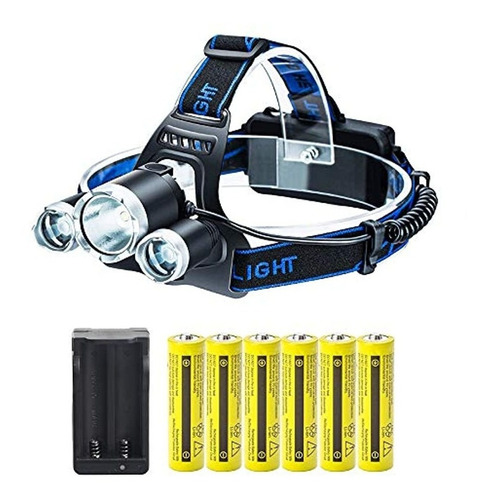 Led Headlamp Flashlight,kit With 6pcs 3.7v High Capacity