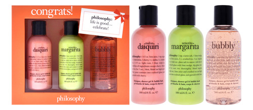 Set De Regalo Philosophy Congrats Para Mujer Con 3 Aromas, 3