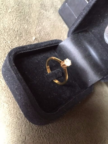 Anel Solitário Ouro 18k Com Diamante 25 Pontos