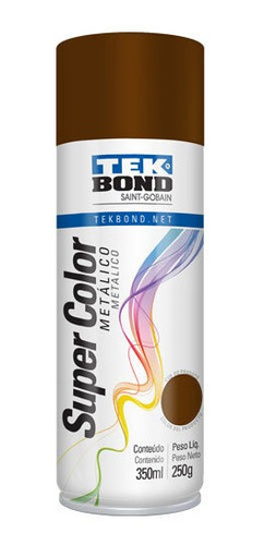 Tinta Spray Metálico Alta Durabilidade Bronze 350ml / 250g