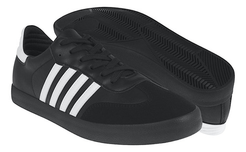 Tenis Casuales Caballero Torrente Dx23601 Simipiel Negro