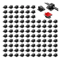 Comprar 100 Clips Organizadores De Cables Autoadhesivos