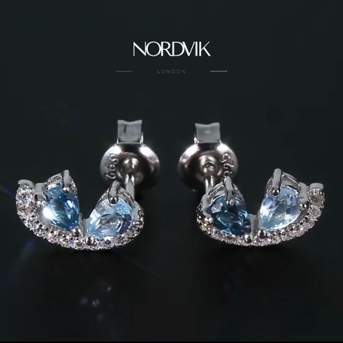 Imagen 6 de 10 de Aros De Plata 925, Topacio Azul, Regalo Para Mujer, Joyas