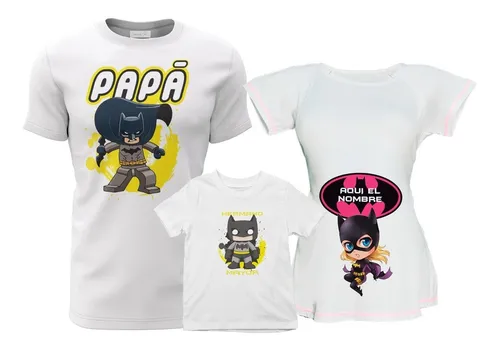 Playera Mama Papa E Hijo Batman MercadoLibre