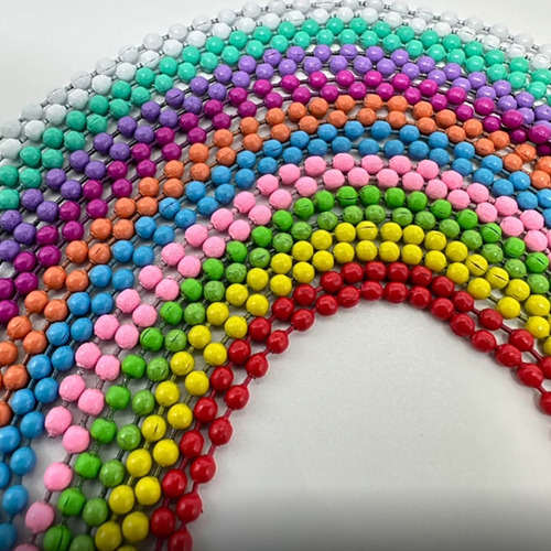 Cadena De 100 Colorida Con Cuentas Para Llaveros Y Accesorio