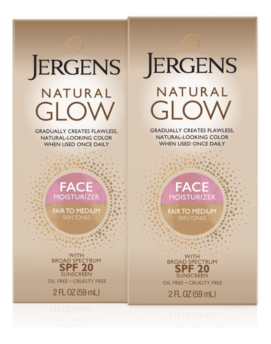 Jergens Natural Glow Loción Autobronceadora Facial, Bronce.