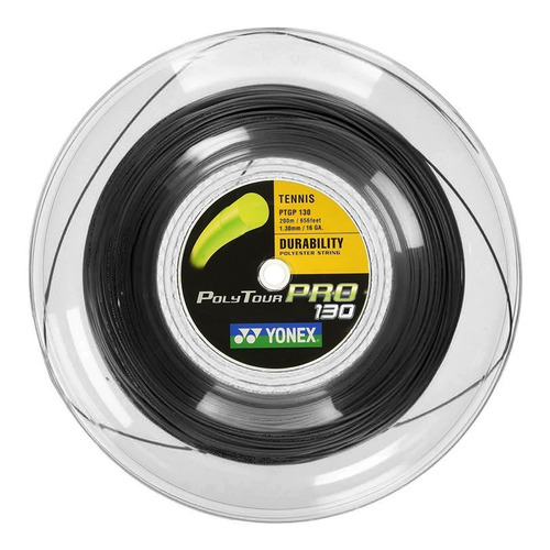 Encordado Cuerda Yonex Poly Tour Pro 1.30 Negro Rollo 200 Mt