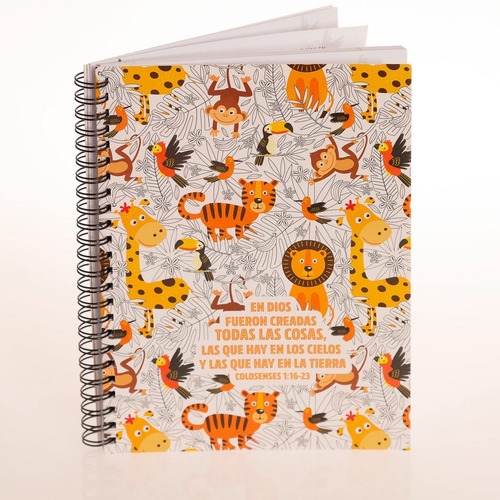 Imagen 2 de 6 de Cuaderno Con Versículo Animales