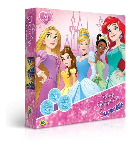 Jogos De Mesa Super Kit Com 3 Jogos Disney Princesas 2354